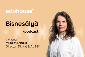 Eduhouse app thumbnail Bisnesälyä -podcast quest Meri Manner