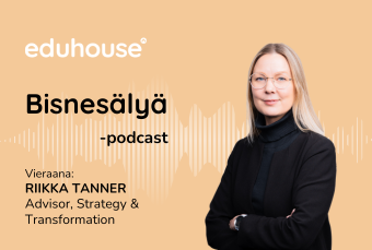 Eduhouse app thumbnail Bisnesälyä -podcast quest Riikka Tanner