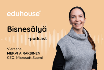 Eduhouse app thumbnail Bisnesälyä -podcast quest_ Mervi Airaksinen