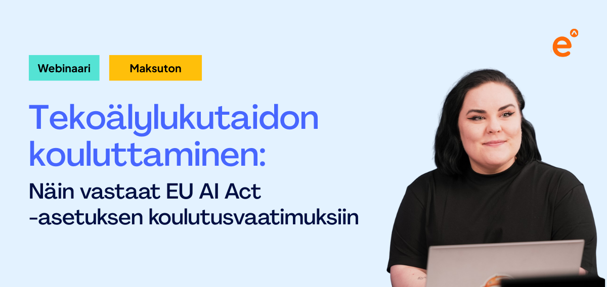 Eduhouse webinaari_Tekoälylukutaidon kouluttaminen_Email header