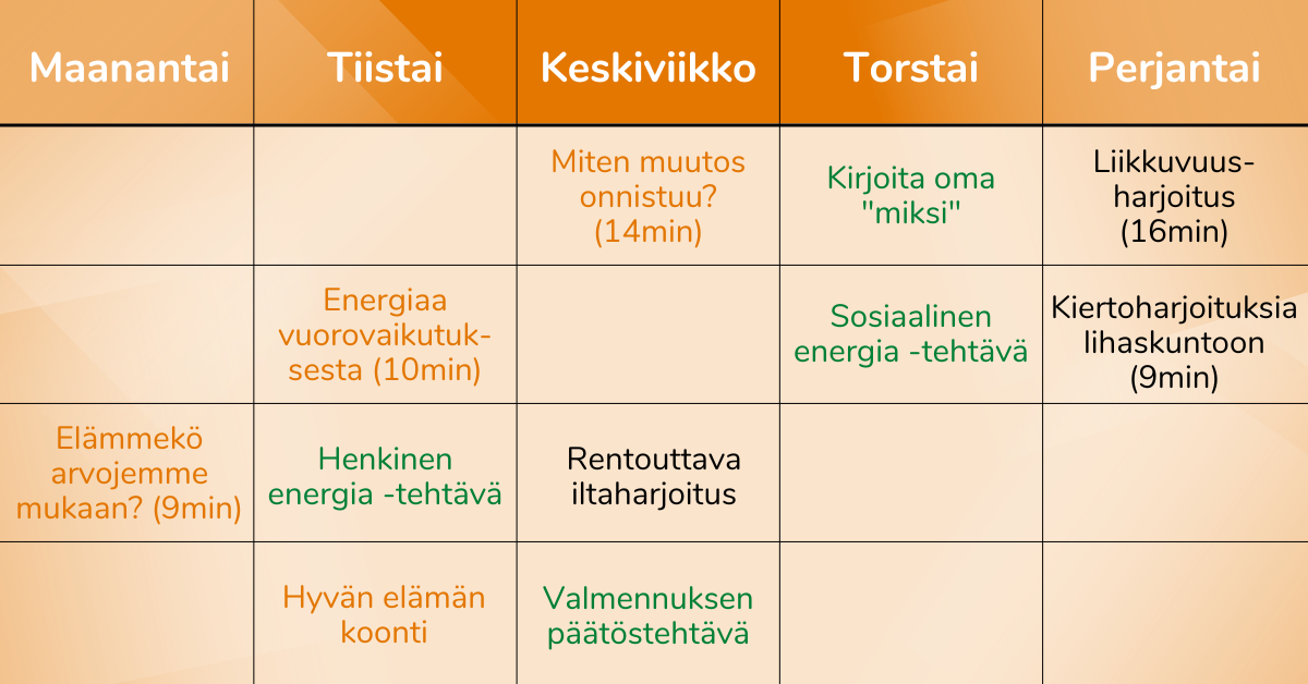 Energianhallinnan avaimet viikot 5-8