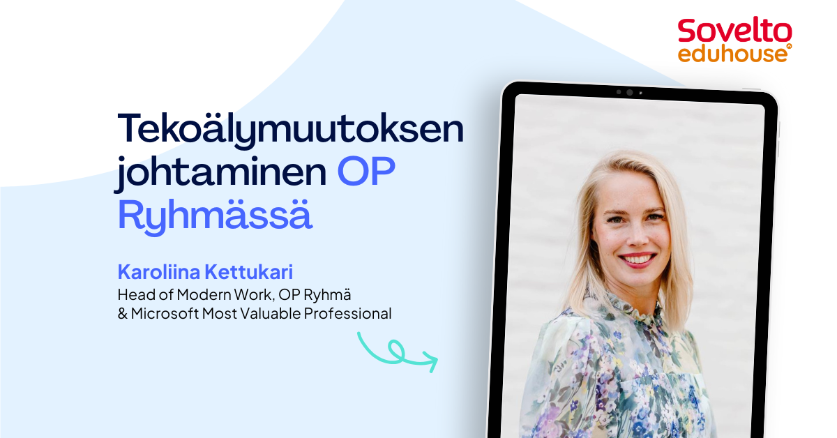 Webinar Tekoälymuutoksen johtaminen OP Ryhmässä  Karoliina Kettukari simple