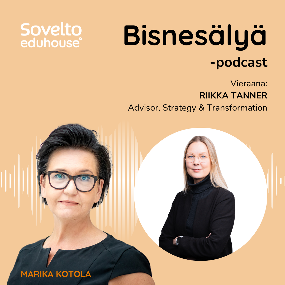 Spotify Bisnesälyä -podcast with the quest Riikka Tanner